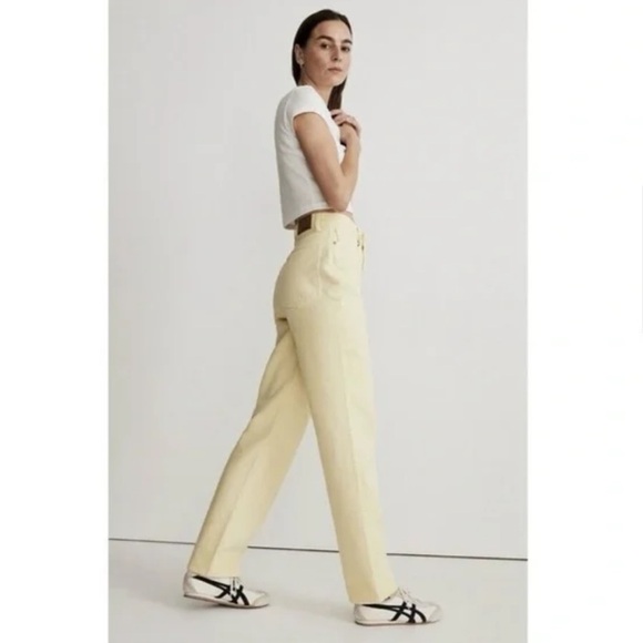 MADEWELL Baggy Straight Jeans in Pale Daffodil NWT Size 25 - Picture 2 of 16